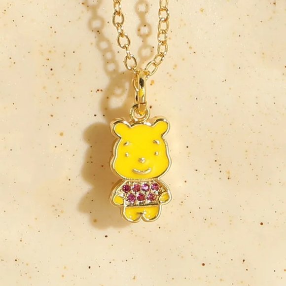 $5 ADD ON ITEM- 14K Gold Plated Bear Pendant Charm Necklace Zirconia Girls Gifts - Picture 6 of 6